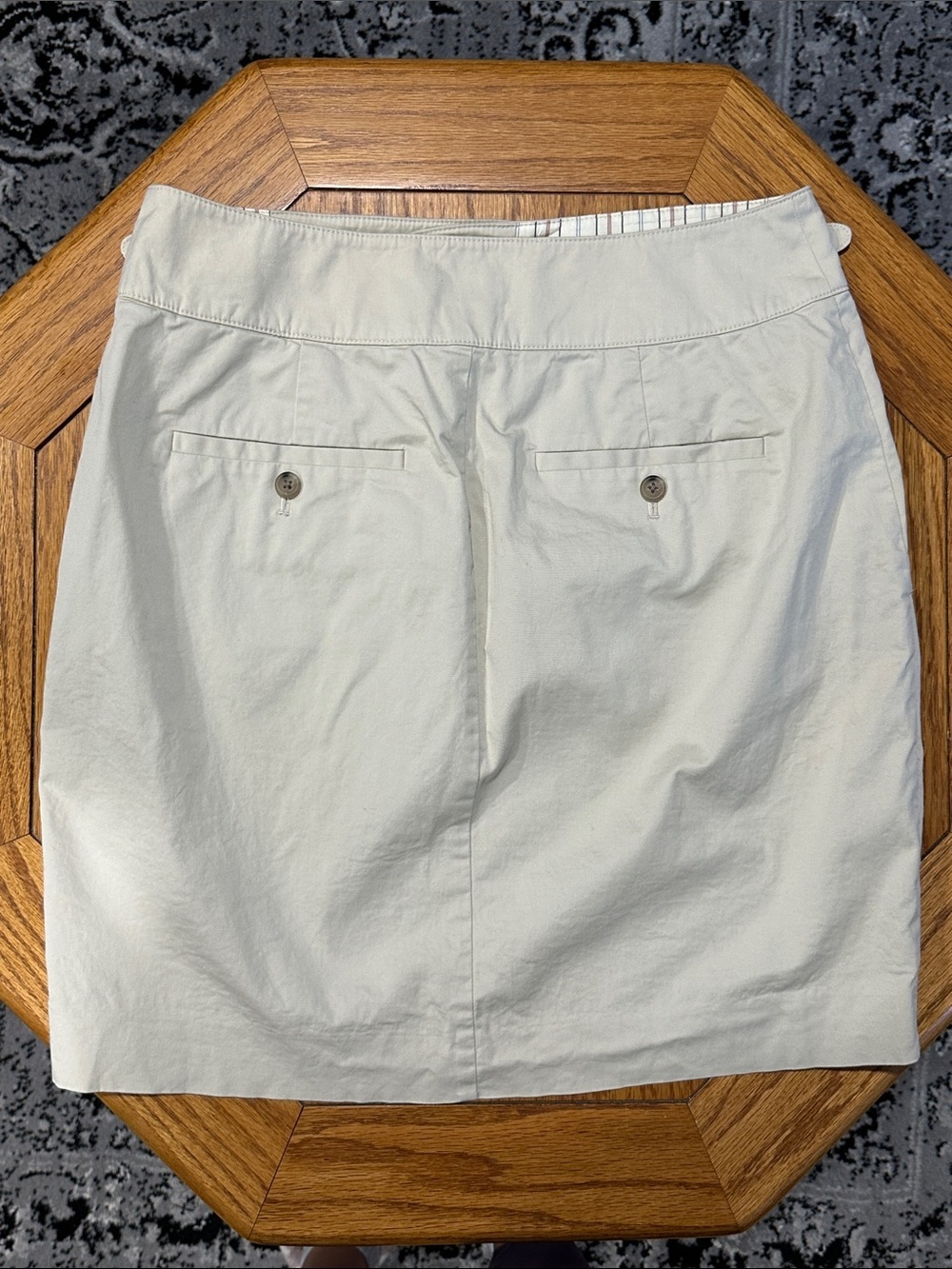 *RALPH LAUREN* Cream Rugby Cotton Skirt w/ Waist Tab Size 8 - Picture 4 of 5